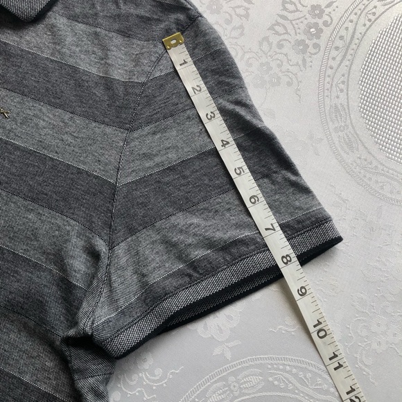 Michael Kors Gray Stripes Polo Shirt Men’s Size XL Short Sleeves Classic-Fit - Picture 8 of 16